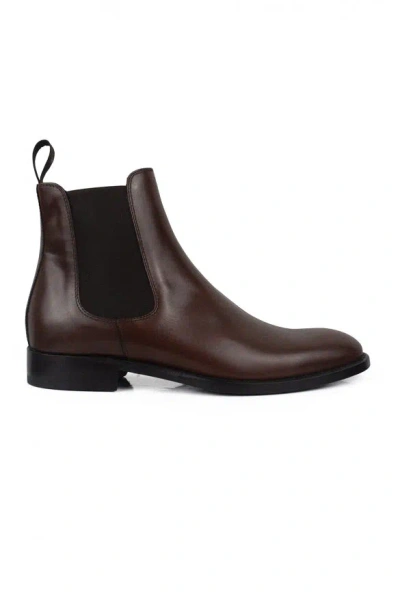 Alberto Leather Boots In Brown