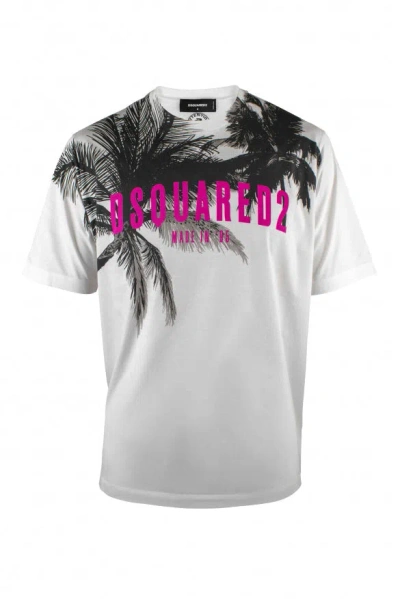 Dsquared2 Man T-shirt White Size L Cotton In White