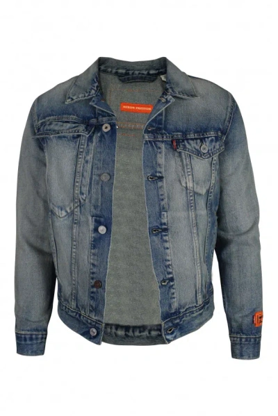 Heron Preston Denim Jacket In Blue