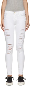 FRAME White Le Color Ripped Jeans