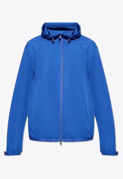 Moncler Clapier Printed Rain Jacket In Blue