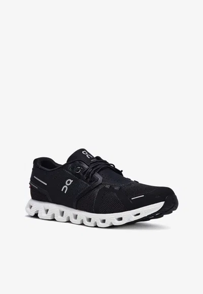 On Running Black Cloud 5 Low Top Sneakers In Black