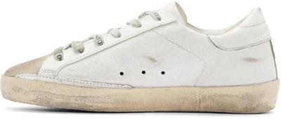 Shop Golden Goose White Superstar Trainers