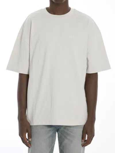 Amiri Oversized Short-sleeved Crewneck T-shirt In Beige
