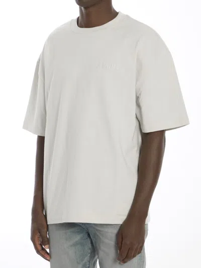 Amiri Oversized Short-sleeved Crewneck T-shirt In Beige