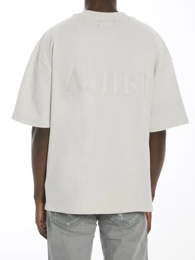 Amiri Oversized Short-sleeved Crewneck T-shirt In Beige