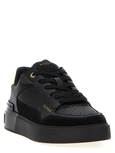 Balmain B-court Flip Sneakers In Black