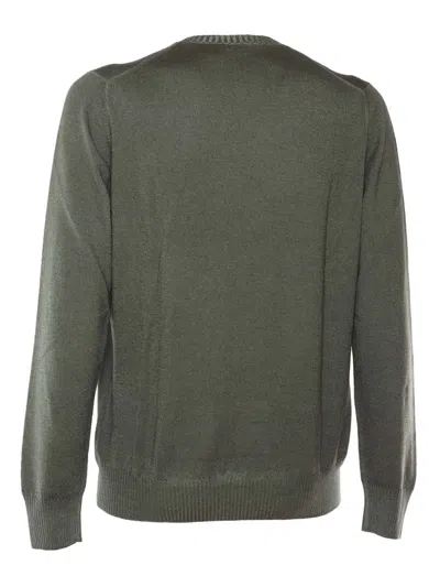 Fay Rounded Sweater In Green