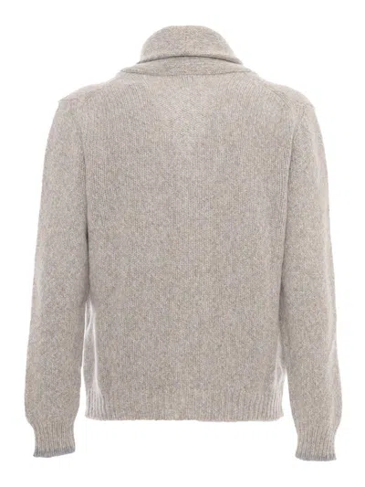 Fedeli Button Cardigan L/s Knitted Sweater Man In Multicolor