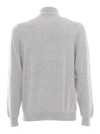 Fedeli Button Cardigan L/s Knitted Sweater Man In Gray
