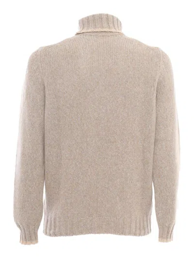 Fedeli Turtle-neck L/s Knitted Sweater Man In Multicolor