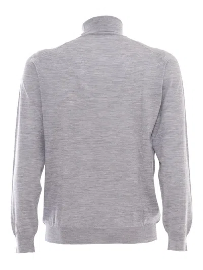 Fedeli Turtle Neck L/s Knitted Sweater Man In Multicolor