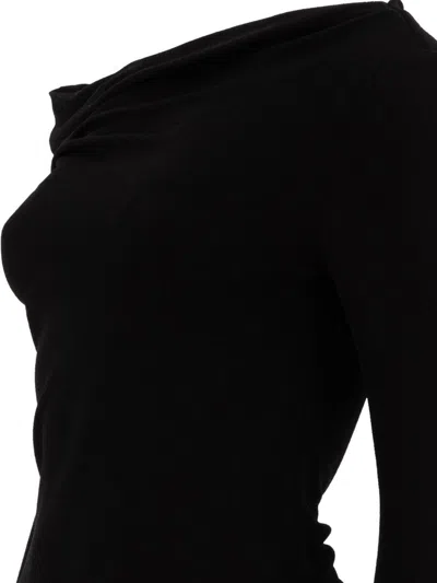 Givenchy Women Top With Draped Collar In Black
