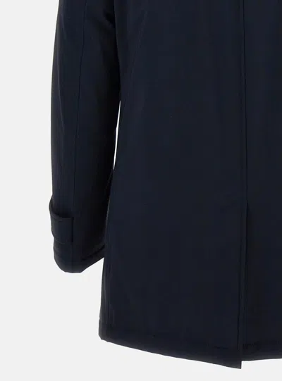 Herno Technical Polyamide With Goose Down Padding Down Jacket In Blue