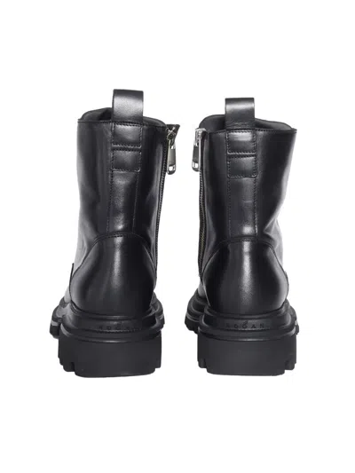 Hogan H674 Combat Boots In Black