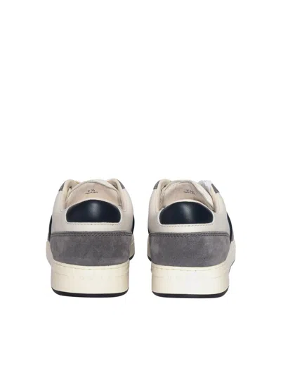 Hogan Smooth And Suede Leather H-tv Sneakers. In White