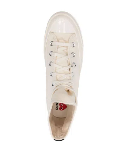 Comme Des Garçons Play X Converse Small Red Heart High-top Sneakers Shoes In White