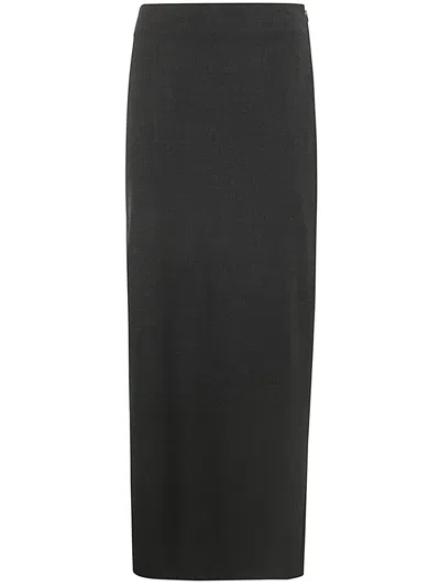 Loulou Studio Stretch Wool Skirt In Samos Style In Grey