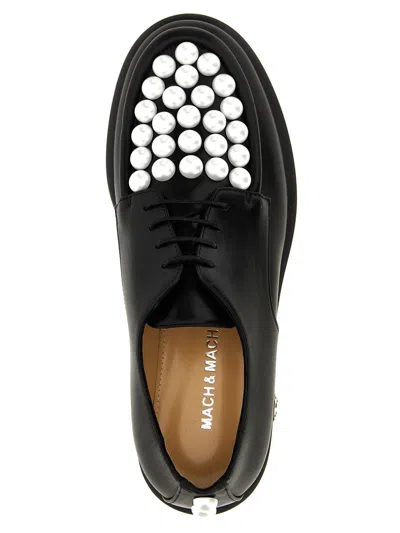 Mach&mach Mach & Mach Moccasin Flat Shoes With Pearl Embellishment In Multicolor