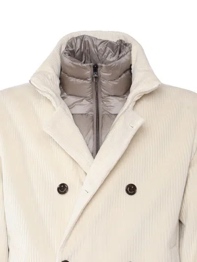 Montecore Double Breasted Down Jacket In Multicolor