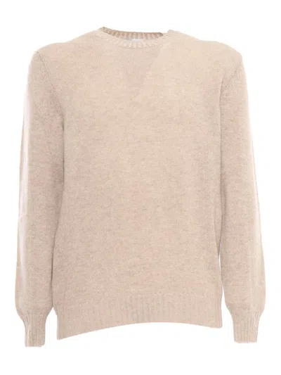 Sette Fili Cashmere Vanis� Round Neck Sweater In Beige