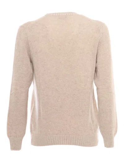 Sette Fili Cashmere Vanis� Round Neck Sweater In Beige