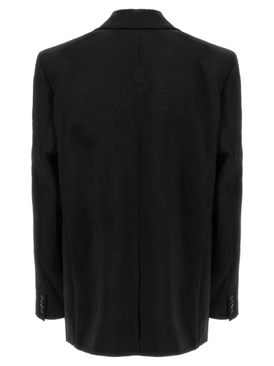 Vetements 'blazer Brodé Du Logo' In Black