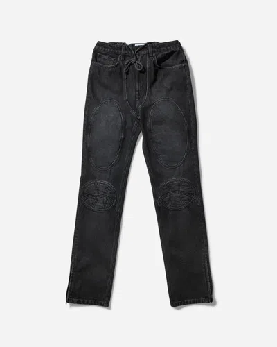 Jean Paul Gaultier Jeans With Padded Inlays And Lace Up In Black