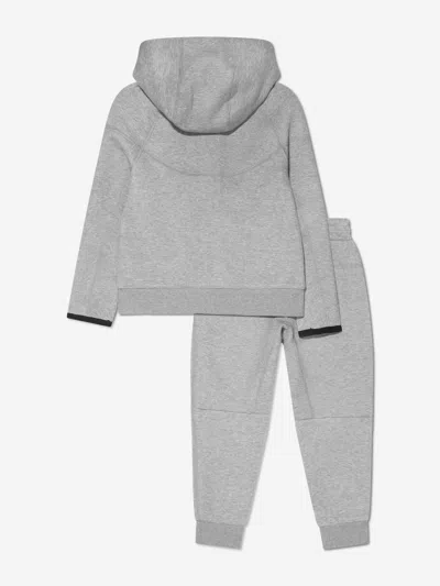 Nike Boys Tech Fleece Hooded Tracksuit In Grey