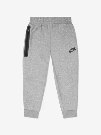 Nike Boys Tech Fleece Hooded Tracksuit In Grey