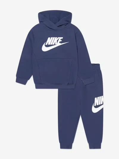 Nike Boys Nkn Club Fleece Tracksuit In Blue