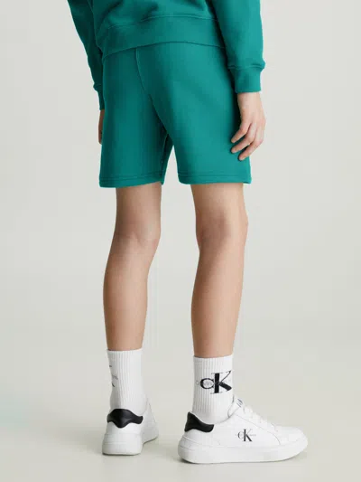 Calvin Klein Jeans Est.1978 Calvin Klein Jeans Calvin Klein Boys Intarsia Logo Terry Shorts In Green
