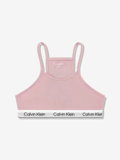 Calvin Klein Underwear Calvin Klein Girls Racerback Bralette Set In Pink