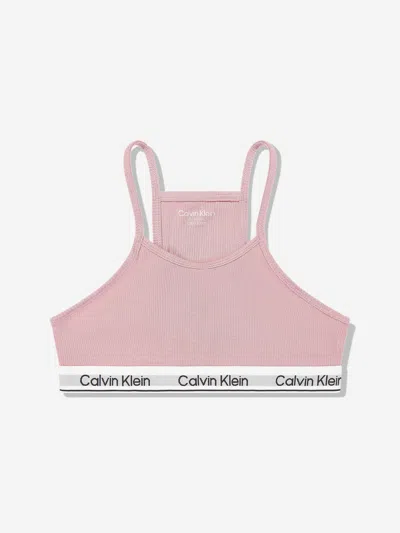 Calvin Klein Underwear Calvin Klein Girls Racerback Bralette Set In Pink