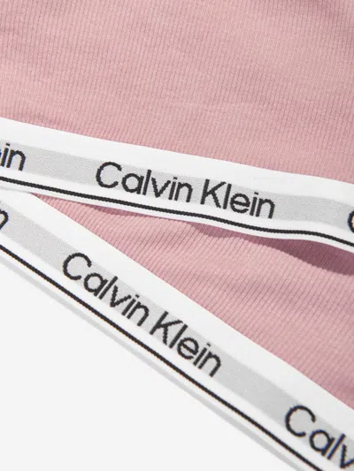 Calvin Klein Underwear Calvin Klein Girls Racerback Bralette Set In Pink