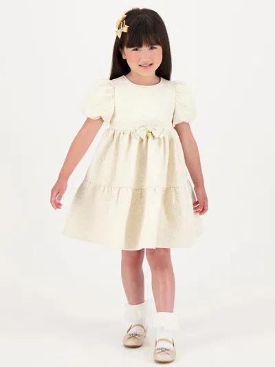 Angel's Face Angels Face Girls Jordan Deco Jacquard Tiered Dress In Gold