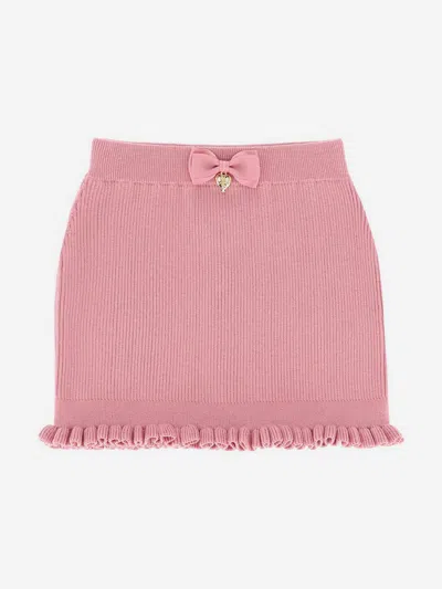 Angel's Face Angels Face Girls Troy Rib Knitted Skirt In Pink