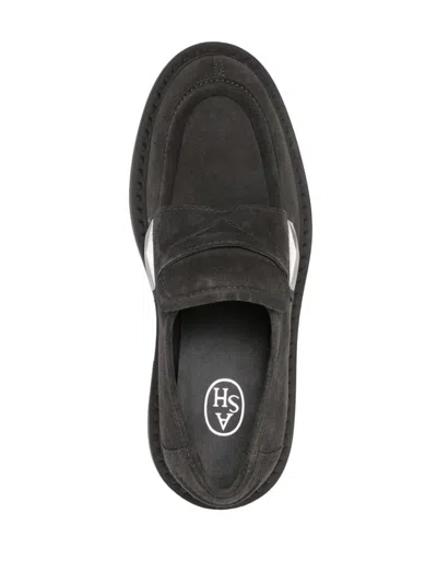 Ash Medusa Loafers In Gunmetal Suede In Grey