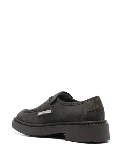 Ash Medusa Loafers In Gunmetal Suede In Grey