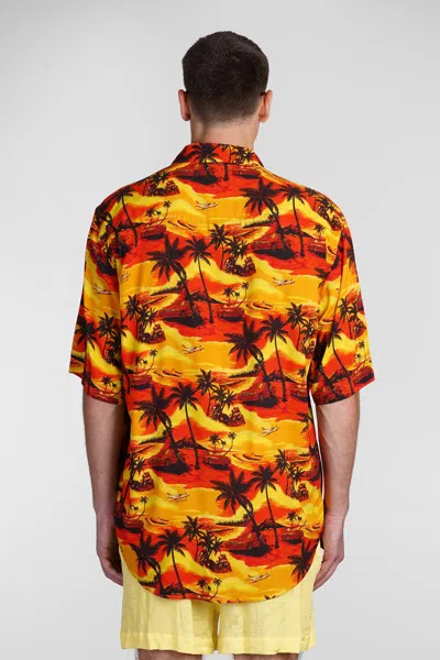 Balenciaga Orange Car Minimal Shirt In Multi