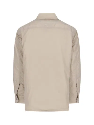 Helmut Lang Casual Jacket With Chest Pocket And Collared Neck In Grey