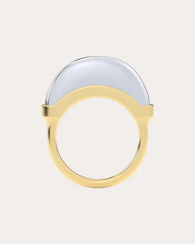 Wyld Box Women's Luna Two-tone 18k Gold Ring In Silver/gold