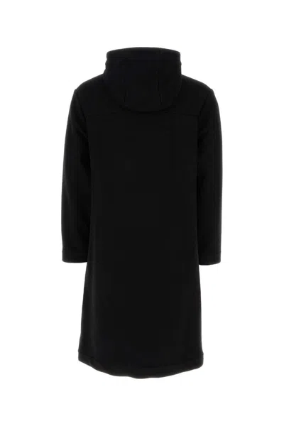 Aspesi Wool Blend Melton Loose Parka In Black