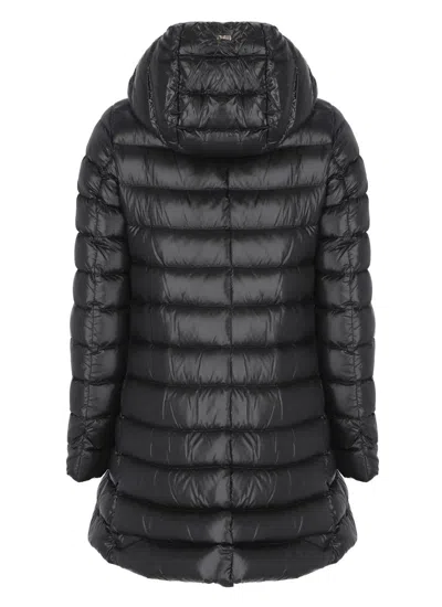Herno Down Jacket In Ultralight Nylon And Techno Taffeta In Black