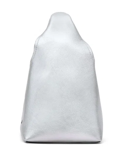 Marc Jacobs Women The Sack Mini Leather Hobo Bag In Silver