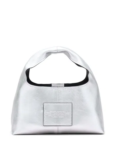Marc Jacobs Women The Sack Mini Leather Hobo Bag In Silver