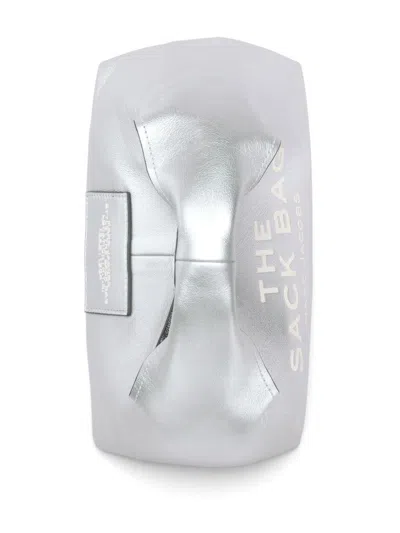 Marc Jacobs Women The Sack Mini Leather Hobo Bag In Silver