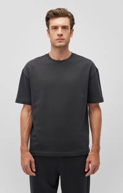Mavi Drop Shoulder T-shirt In Pirate Black In Dark Grey