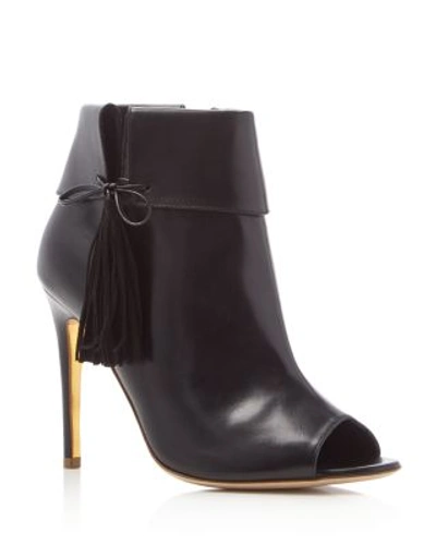 Escarpins Rupert Sanderson à Bout Ouvert (peep Toe) En Cuir Verni Noir - Talon 3.5 Pouces - Taille 40 - Occasion