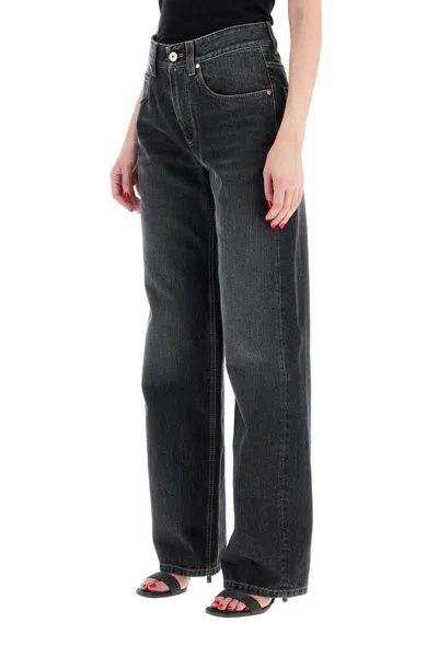 Shop Brunello Cucinelli Loose Fit Jeans With Medium In Black